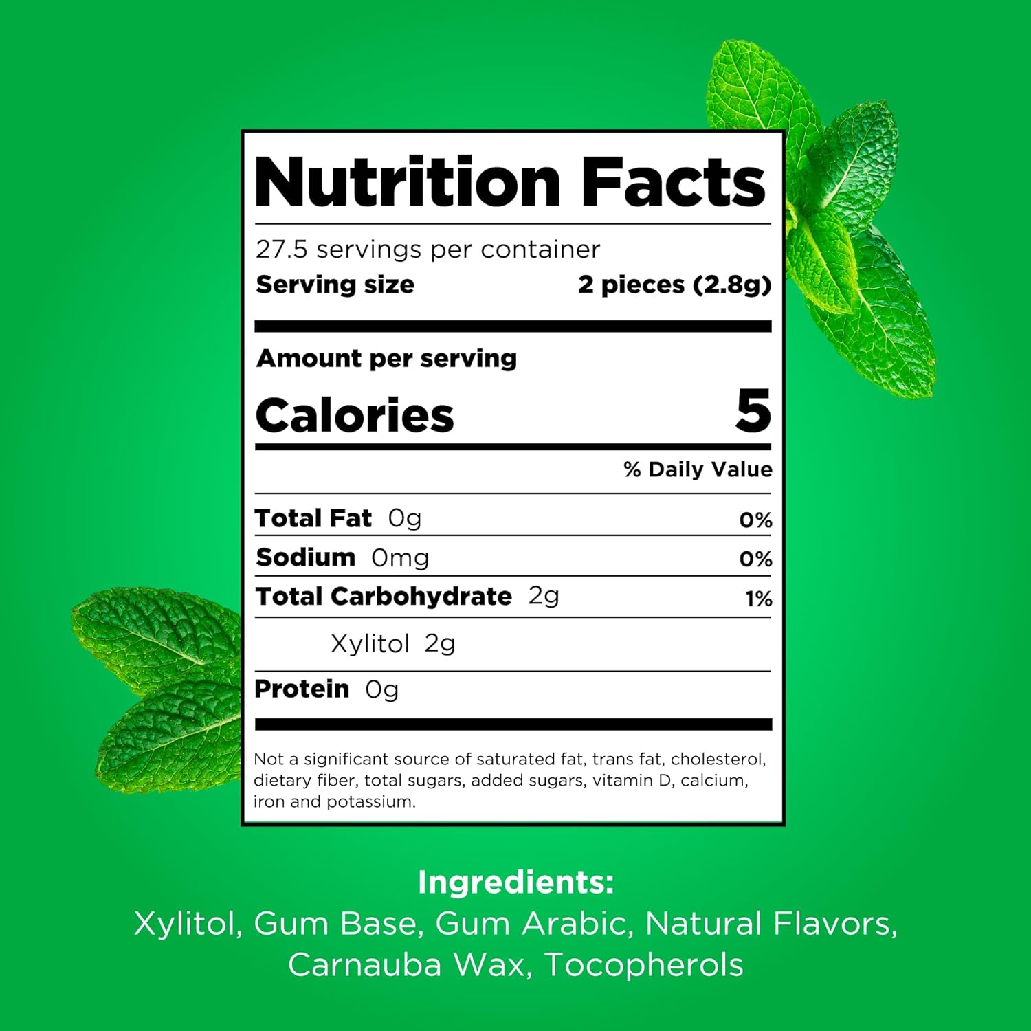 PUR Gum | Aspartame Free Chewing Gum | 100% Xylitol | Natural Spearmint Flavored Gum, 55 Pieces (Pack of 6)