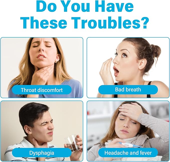 Tonsil Stone Remover, Natural Oral Rinse Liquid wihout Alcohol, Tonsil Stone Mouthwash to Help Soothe Tonsils, Fight Bad Breath, 4 Fl Oz