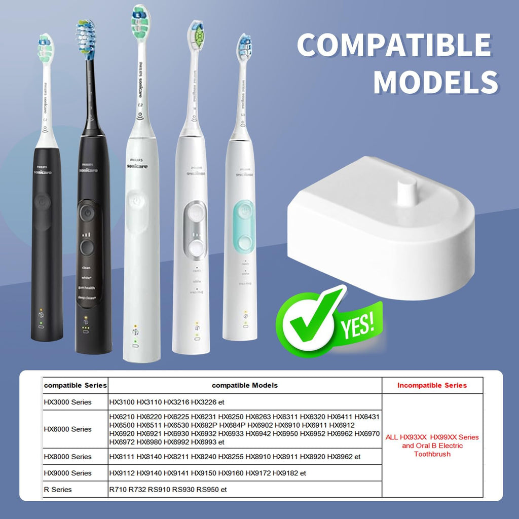 Wall Charger for Philips Sonicare Electric Toothbrush, Wireless Electric Toothbrush Wall Charger for Philips Sonicare HX6100/ HX3000/ HX6000/ HX8000/ HX9000 Series (Black)