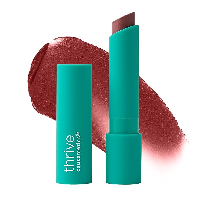 Thrive Causemetics Sheer Strength Soft Blur Lip Balm, Everyday Makeup Essential for Women, Lightweight & Creamy Lips Balm, Long Lasting Hydration, Vegan, Shade Nancy (Natural Plum)
