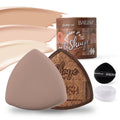 Makeup Sponge Set For Foundation Concealer, Triangle Powder Puff Soft Sponges Blender, Latex Free Blender Sponge For Liquid, Cream, and Powder Seamless & Flawless Makeup (Maillard 2 Set)