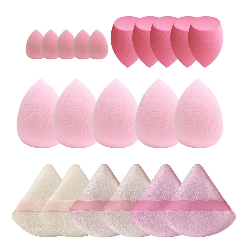 21 pcs Beauty blender Makeup Sponge Bulk:Blender Sponges 21 Pcs for Liquid, Cream, and Powder, Multi-colored Pink make up sponges for foundation