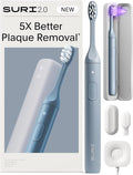 SURI 2.0 New Sonic Electric Toothbrush with Pressure Sensor & UV-Cleaning Travel Case | 1 Month+ Battery | Electric Toothbrush for Adults | Travel Toothbrushes | Tooth Brush | Blue