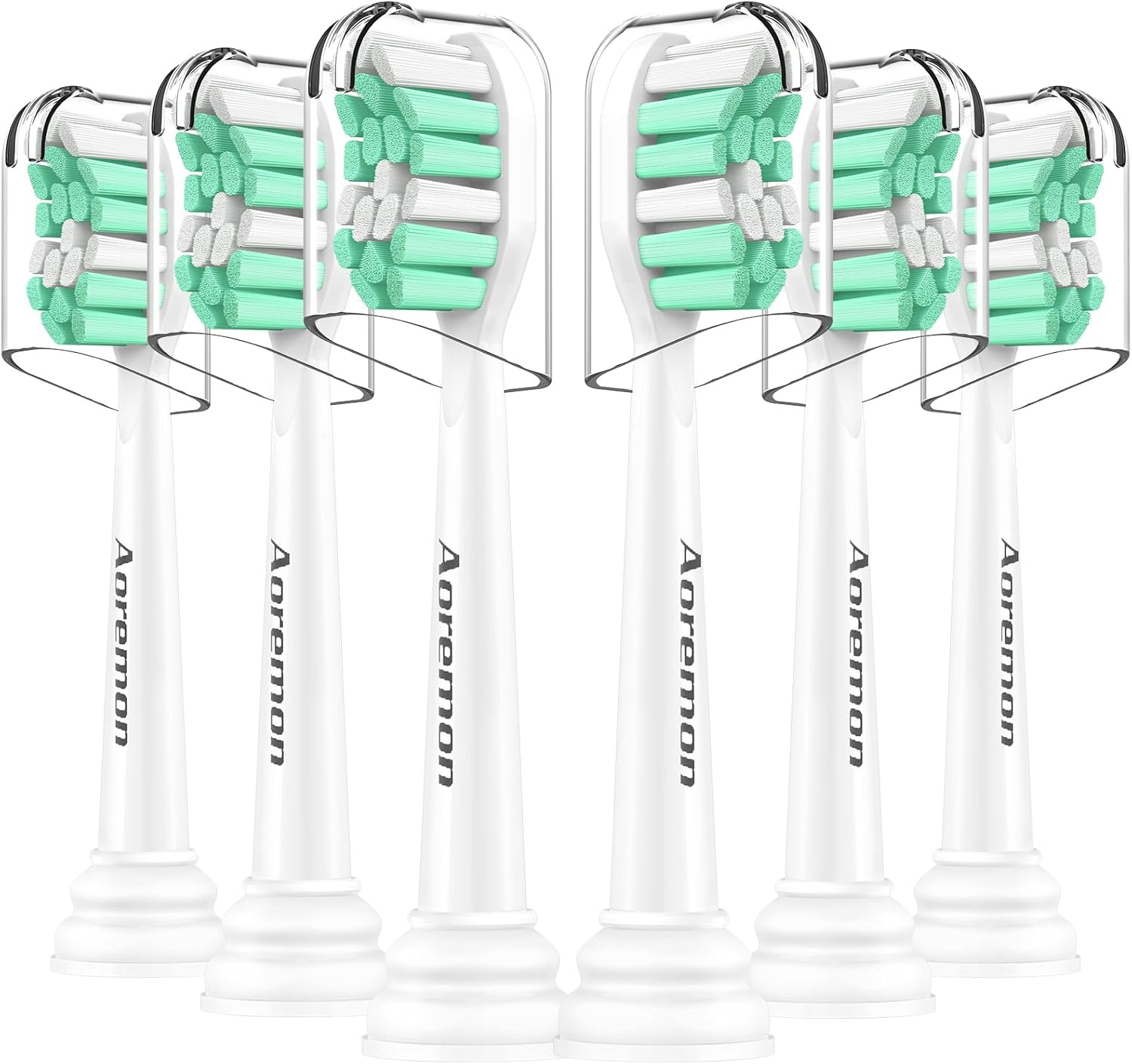 Aoremon Replacement Heads for Philips Sonicare ProtectiveClean 4100 5100 6100 and More Click-on Toothbrush, 8 Standard Replacement Toothbrush Heads