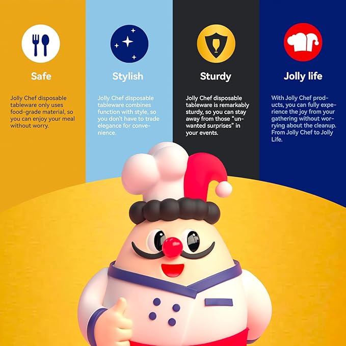 JOLLY CHEF 400 Pack 8 oz Paper Coffee Cups, White Beverages Drinking Cups for Coffee, Water Juice or Tea, Suitable for Party, Picnic, Travel, and Events