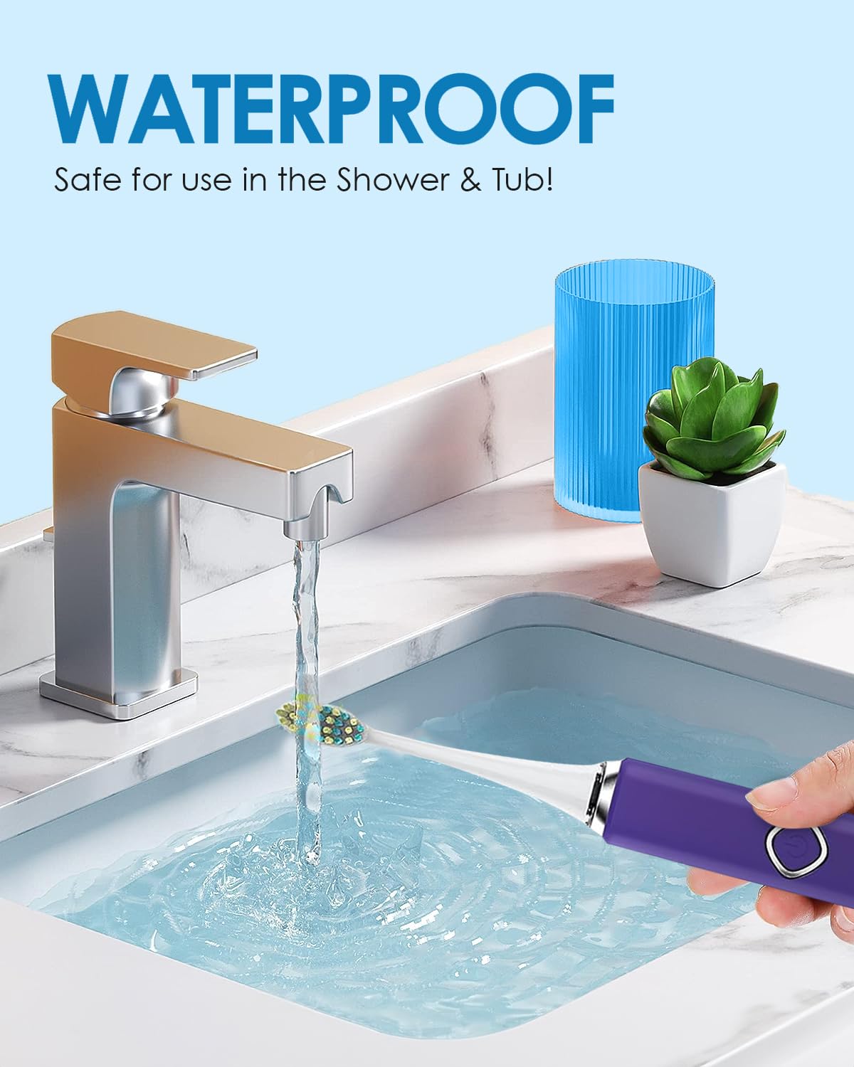 Voom Sonic Pro 7 Electric Toothbrush for Adults, Sonicare Electric Toothbrush with 40000 VPM w/ 5 Deep Clean Modes, Rechargeable Toothbrushes Fast Charge 4 Hours Last 8-Weeks