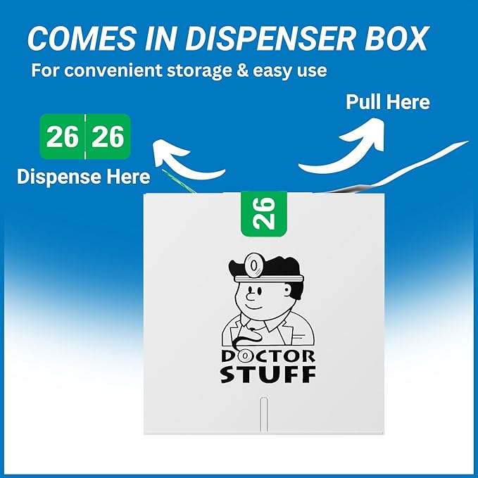 2026 Year Labels, Doctor Stuff 2026 Chart Stickers, Green Color Coded, Medical Arts Press Style, USA Made Year Labels for End Tab File Folders, 500/Roll, 1 Roll, 3/4" x 1-1/2"