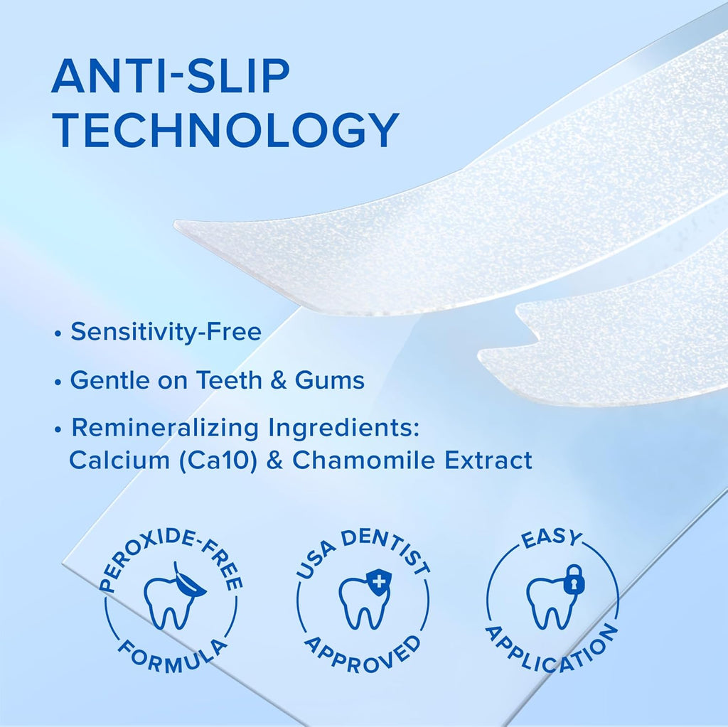 MAREE Teeth Whitening Strips with Mint Flavor - Comfortable for Sensitive Teeth - Calcium Formula for Gentle Dental Care & Fresh Breath - Pack of 28