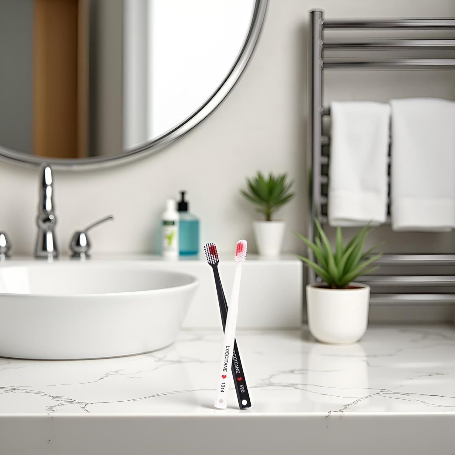 2Pcs Toothbrushes Black and White Heart Shaped Couple toothbrushes eco Friendly Nano toothbrushes Dental Care Brush Manual Firm Bristles, Toothbrush Advanced Design Toothbrushe,Oral Care