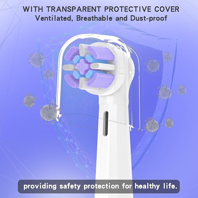 Toothbrush Replacement Heads Compatible with Oral B iO 10 9 8 7 6 5 4 3 Series Electric Toothbrush, 10 Pack Brush Heads, White