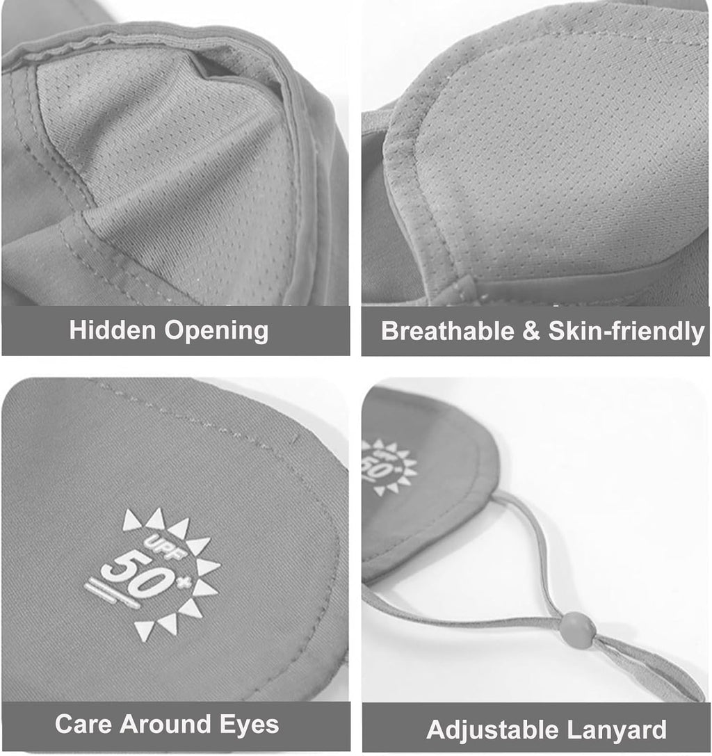 2Pcs UV Face Mask, Sun Masks for Women, Cooling Breathable Face Cover for Outdoors, Washable Reusable
