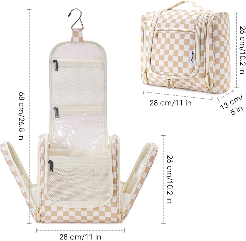 Narwey Hanging Toiletry Bag for Women Travel Makeup Bag Organizer Toiletries Bag for Cosmetics Essentials Accessories