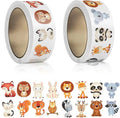 2 Roll Animal Stickers for Kids,1 Inch Cute Reward Sticker in 16 Patterns,Teacher Supplies for Classroom,Incentives Sticker Bulk for Kids,1000 Pcs Motivational Stickers for Party Favors