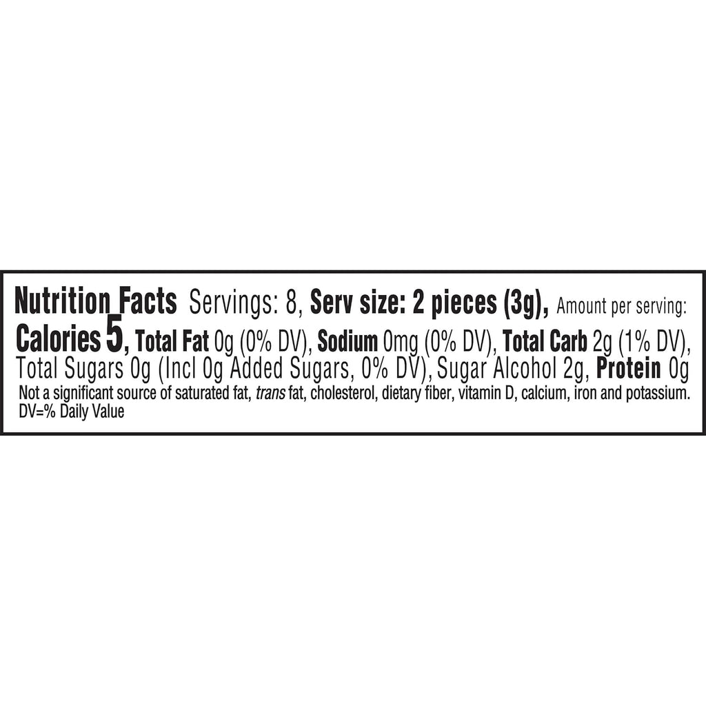 Trident White Peppermint Sugar-Free Chewing Gum, 9 Packs of 16 Pieces (144 Total Pieces)