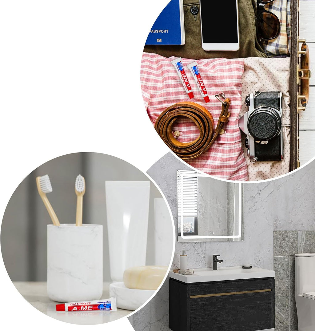 Travel Size Toothpaste Bulk, Disposable Small Portable Toothpaste, Travel Pocket Size for Vacation Hotel, Shelter/Homeless/Nursing Home/Charity Mini 0.35 oz (Pack of 30)