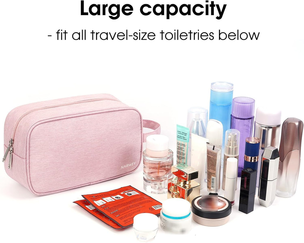 Narwey Travel Toiletry Bag for Women Traveling Dopp Kit Men Travel Bag for Toiletries Cosmetic Bag Makeup Bag Medicine Bag for Traveling