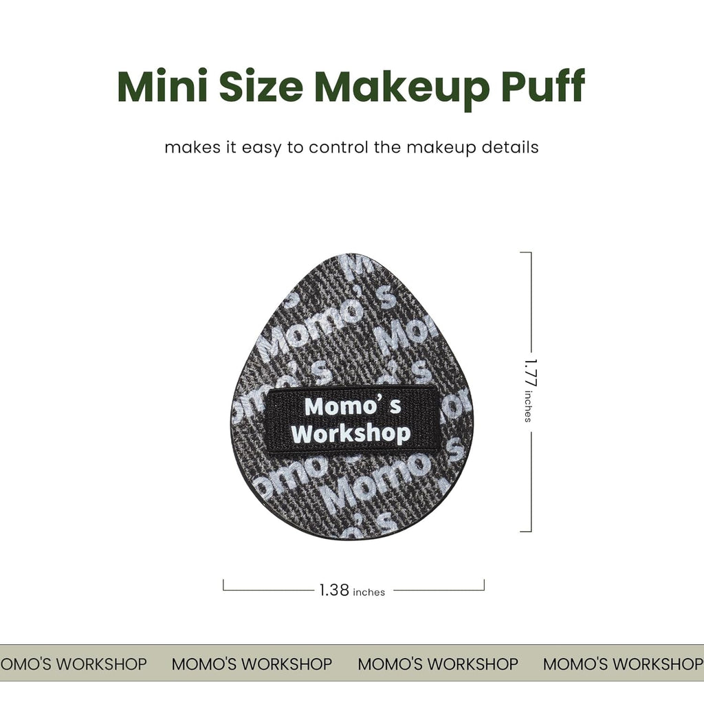 Mini Denim Makeup Sponge Set, Multi-Use Mini Makeup Blenders Sponge for Liquid/Cream/Concealer/Blush/Highlighter, Perfect for Detail Work & Travel,5PCS Mini Concealer Puffs with Storage Case