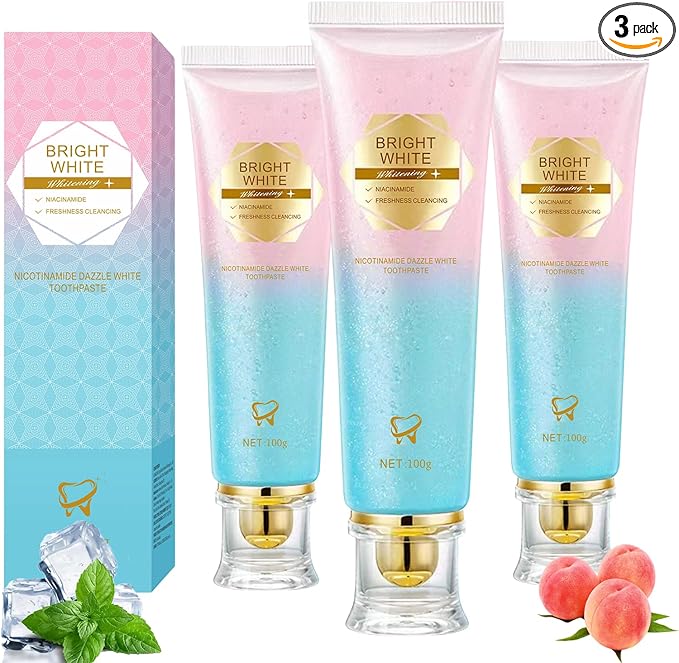 Niacinamide Whitening Toothpaste, Niacinamide Toothpaste Intensive Whitens Teeth, Protects Enamel, Removes Stains & Refreshes Breath, Daily Oral Care at Home Mint Flavor (3 Pack) YanxiananYagao