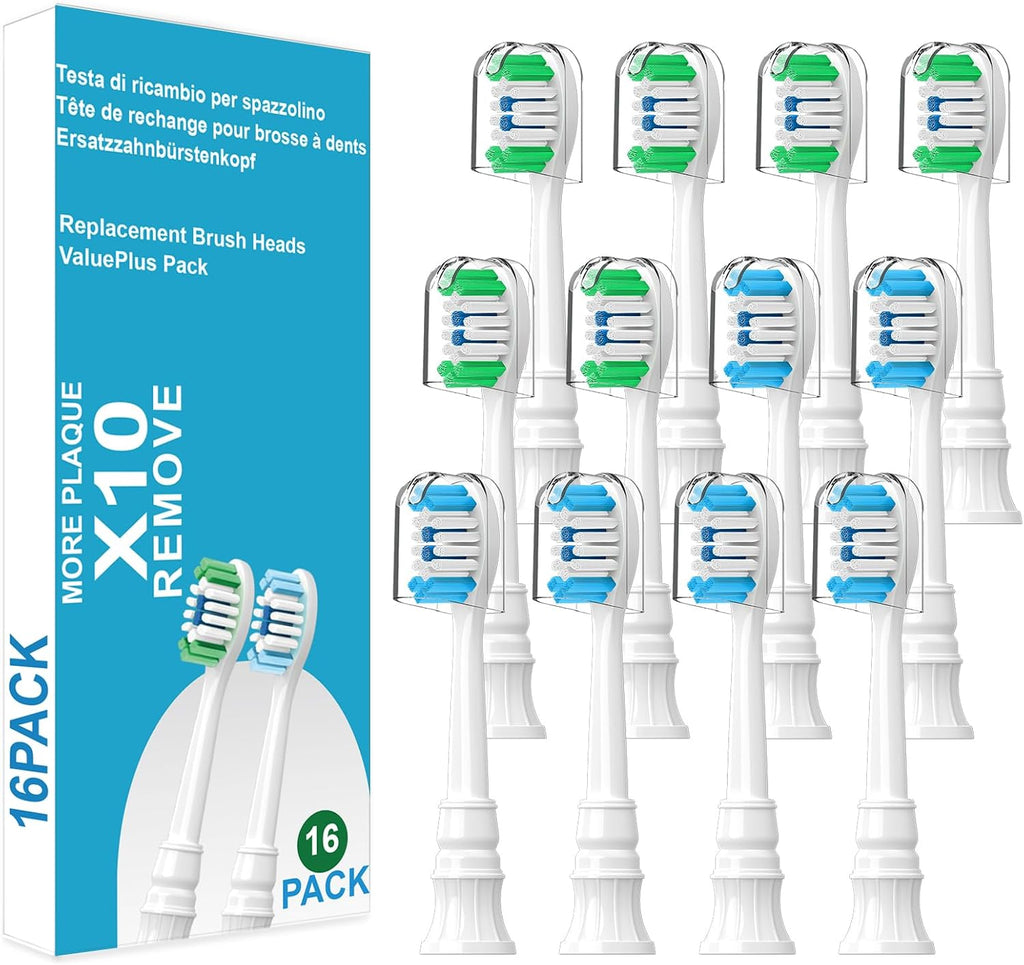 Replacement Brush Heads Compatible with Philips Sonicare, Toothbrush Heads Compatible with Philips Sonicare 4100, 5300, 5100, 6100 Electric Toothbrush Handle, 12 Pack