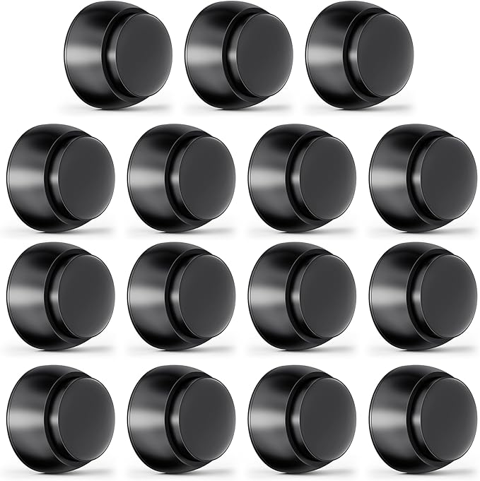 15PCS Door Stopper Wall Protector with Silicone Head, Aluminum Door Knob Wall Protector, Spring Shock Absorption Technology, 1.65" Door Stoppers for Wall, Adhesive Installation or with Screw