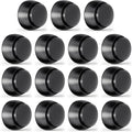 15PCS Door Stopper Wall Protector with Silicone Head, Aluminum Door Knob Wall Protector, Spring Shock Absorption Technology, 1.65" Door Stoppers for Wall, Adhesive Installation or with Screw