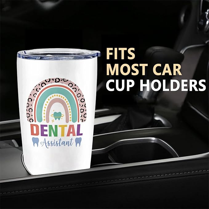 Dental Assistant Gifts for Women Men, Christmas Gifts for Dental Assistant, Appreciation Gift for Deatal Assistant, Dental Gift for Deantal Assistant, 20 oz Stainless Steel Tumbler