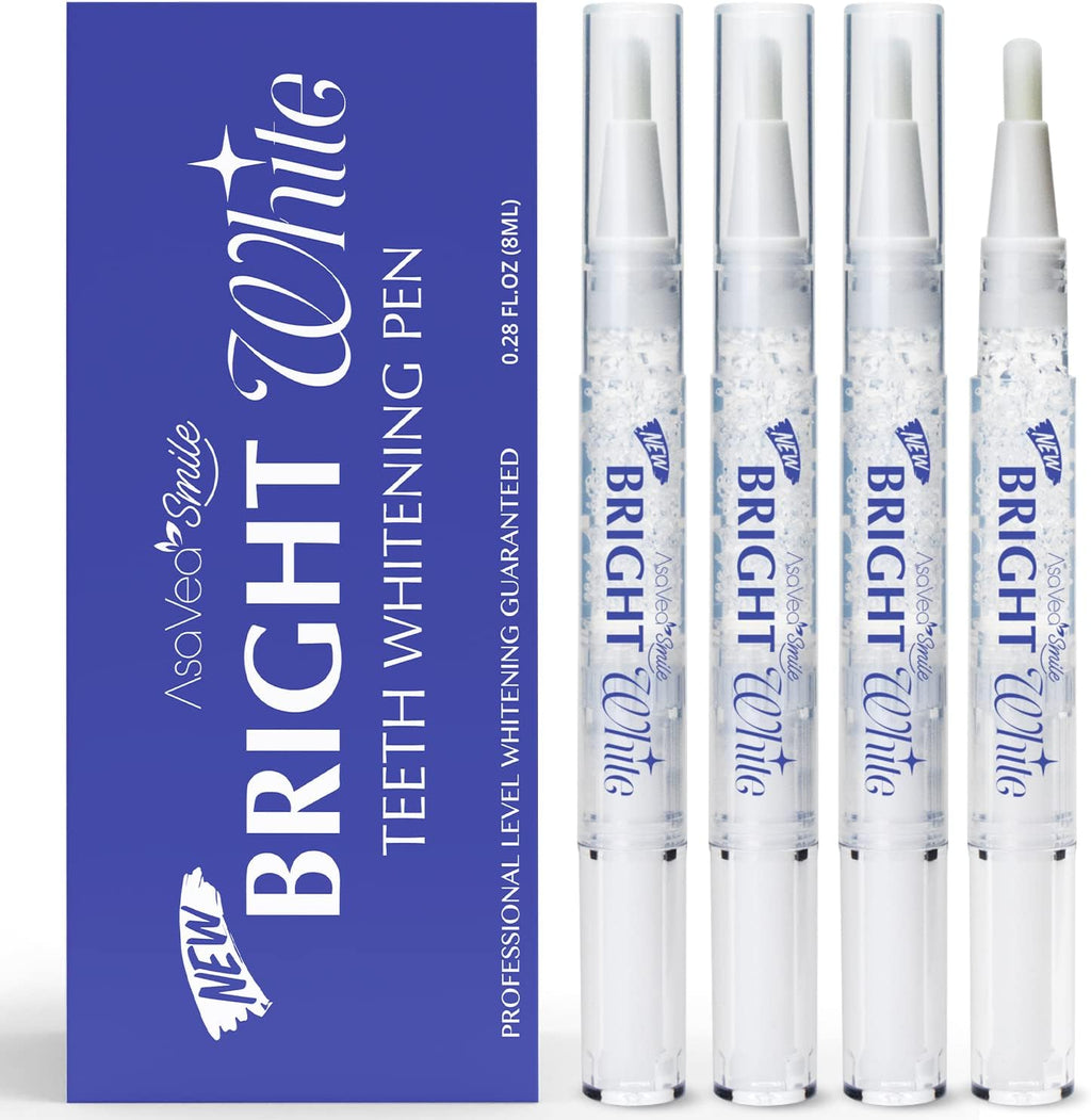 Teeth Whitening Pen (4 Pens) for Teeth Whitening, 40+ Uses, Effective, Painless, No Sensitivity, Travel-Friendly, Beautiful White Smile, Mint Flavor