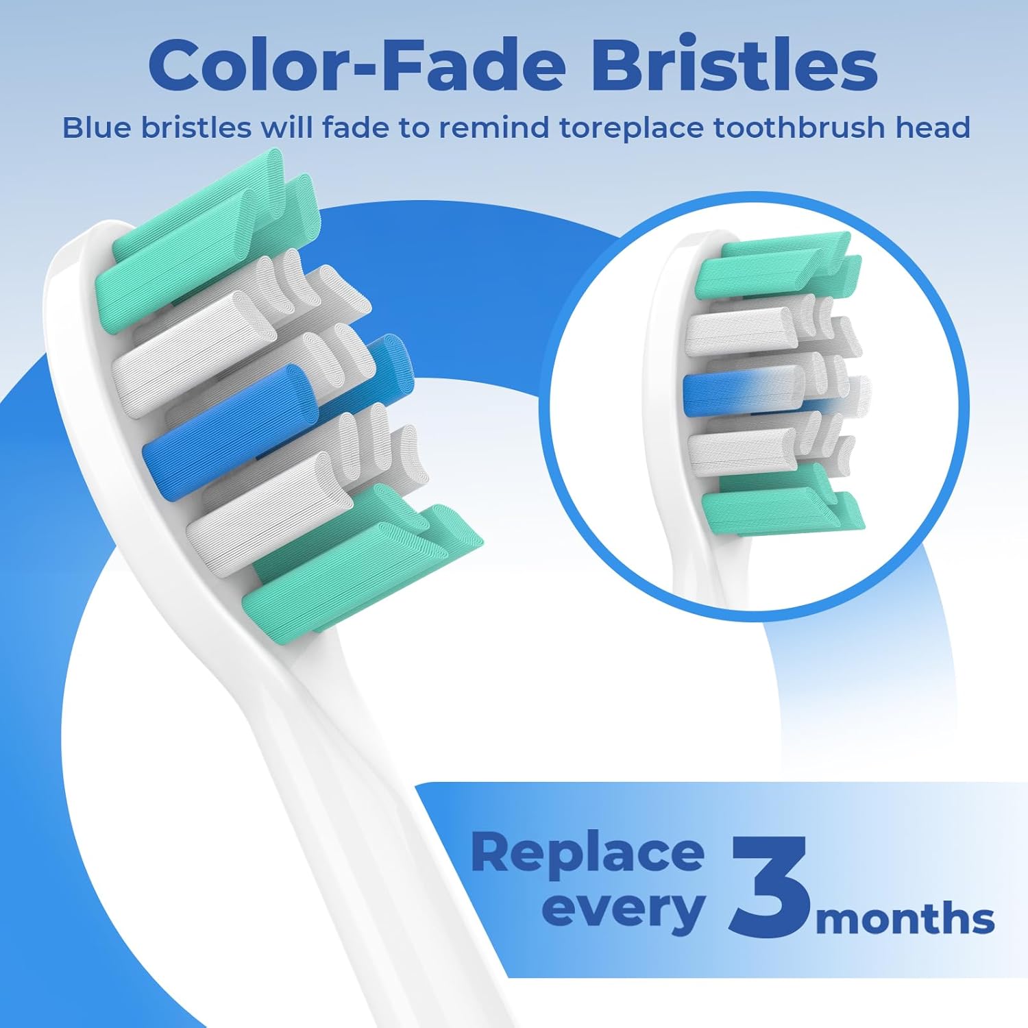 Replacement Heads for Philips Sonicare: Replacement Brush Head Compatible with Philips Sonicare - Toothbrush Heads Soft Compatible with DiamondClean, FlexCare, ProtectiveClean and More, 8 Pack