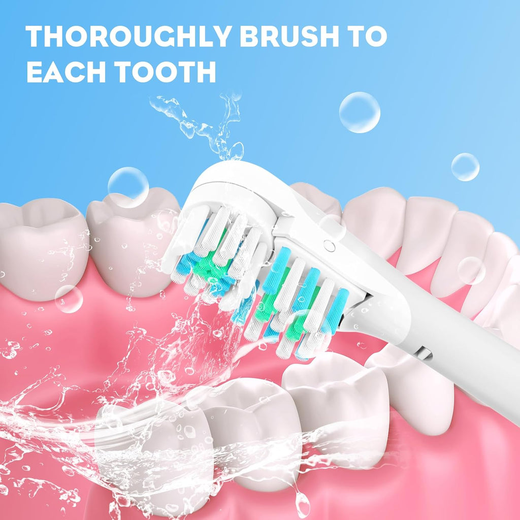 4X Spin Sensitive Toothbrush Dual Clean Cross Replacements Attachments Brush Heads Refill Accessories Compatible with Oral B 4732 3733 4734 Rotating Power Toothbrush Heads & Crisscross Bristles