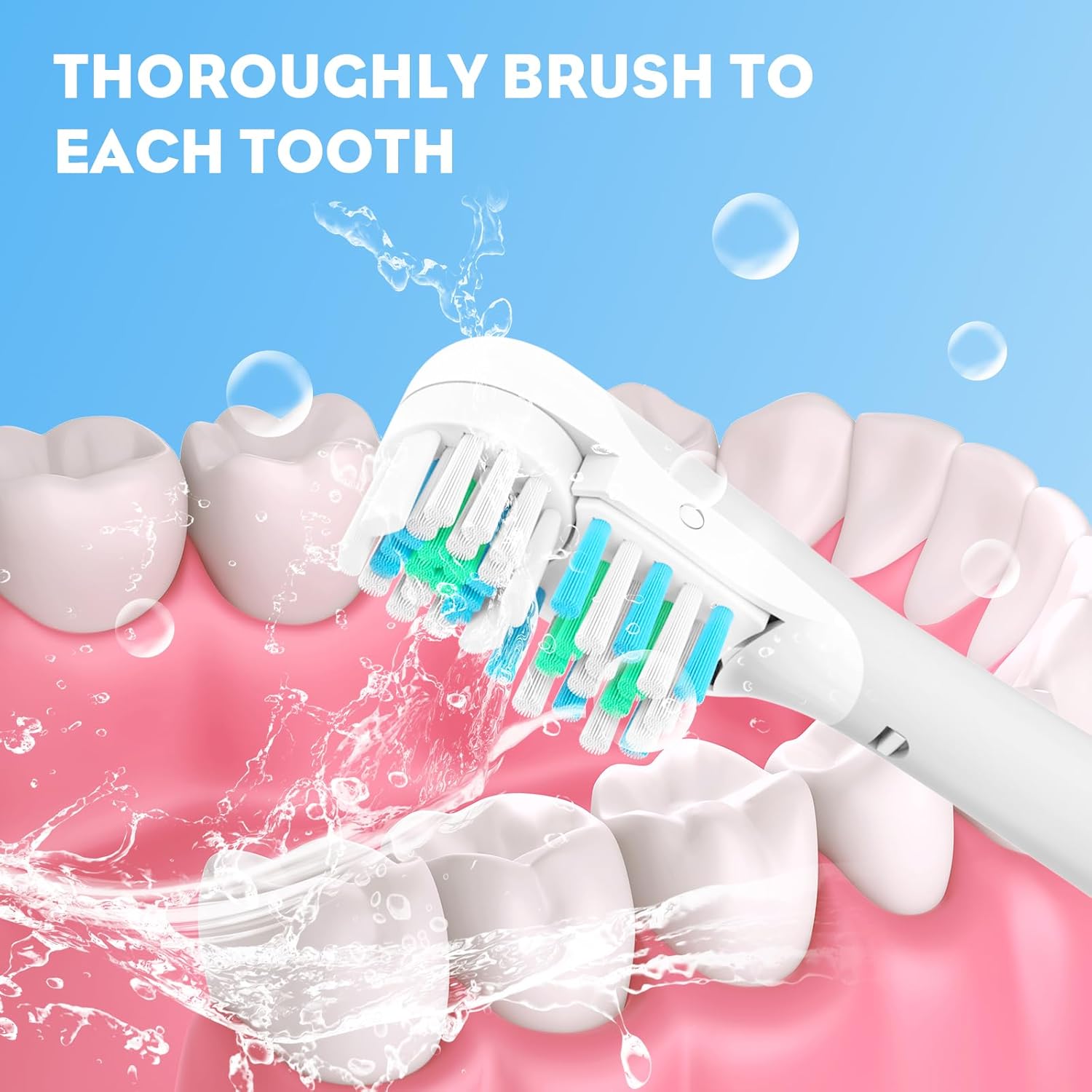 4X Spin Sensitive Toothbrush Dual Clean Cross Replacements Attachments Brush Heads Refill Accessories Compatible with Oral B 4732 3733 4734 Rotating Power Toothbrush Heads & Crisscross Bristles