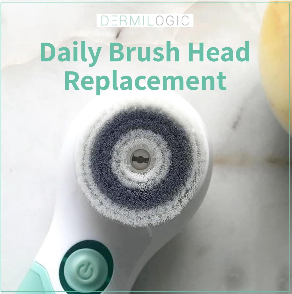 Daily Facial Brush Head Replacement, Soft Spinning Bristles for Gentle Cleansing, Compatible with Most Facial Cleansing Devices, Smooth, Radiant Skin Care Accessory