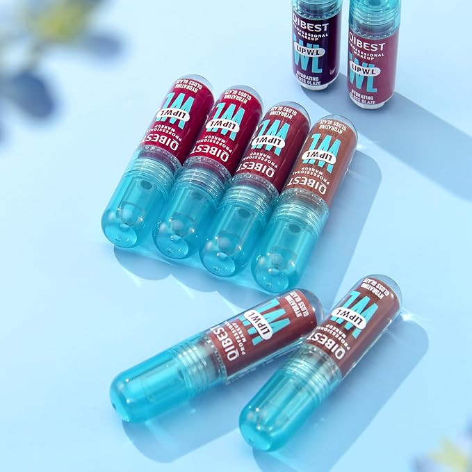 LIP VB Hydrating Gloss Stain – Lip Tint Gloss with 12HR Hydration Long-Lasting Moisture & Shine, Smooth Lip Stain with Glossy Finish, Non-Sticky, Rich Color for All Skin Tones (06# Mocha Nude, 1)