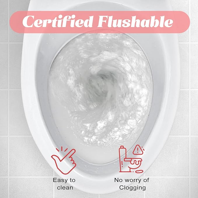 100 Feminine Wipes Flushable Travel Individually Wrapped,Travel Wipes for Women,Feminine Care Wet Wipes Travel Size Vaginal Wipes for Adult, Girl and Homeless