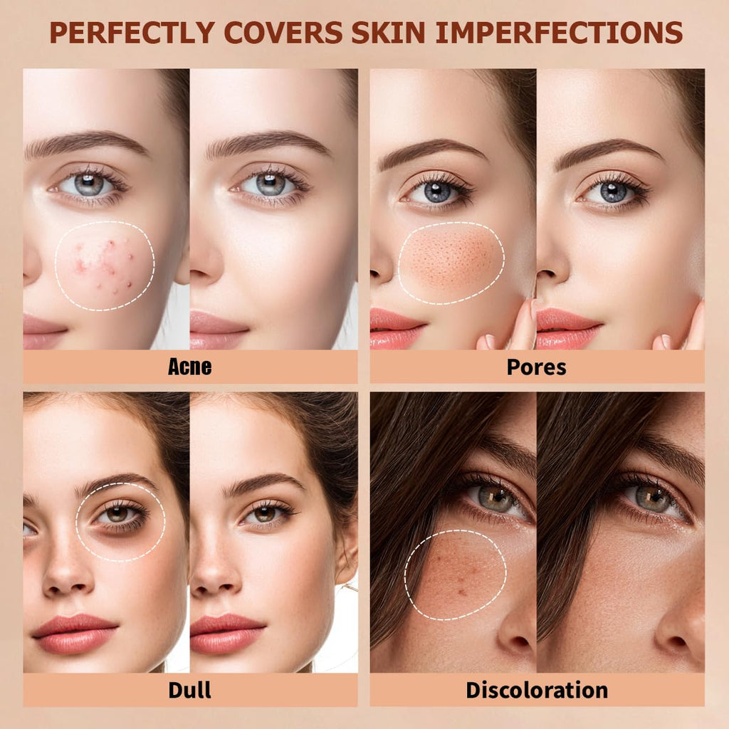 QIC Concealer,Natural Color Correcting Concealer for Women,Full Coverage Makeup for Face Eye Body,Nourishing Makeup for a More Even Complexion (Light Skin Tone, 1.36 Fl Oz)