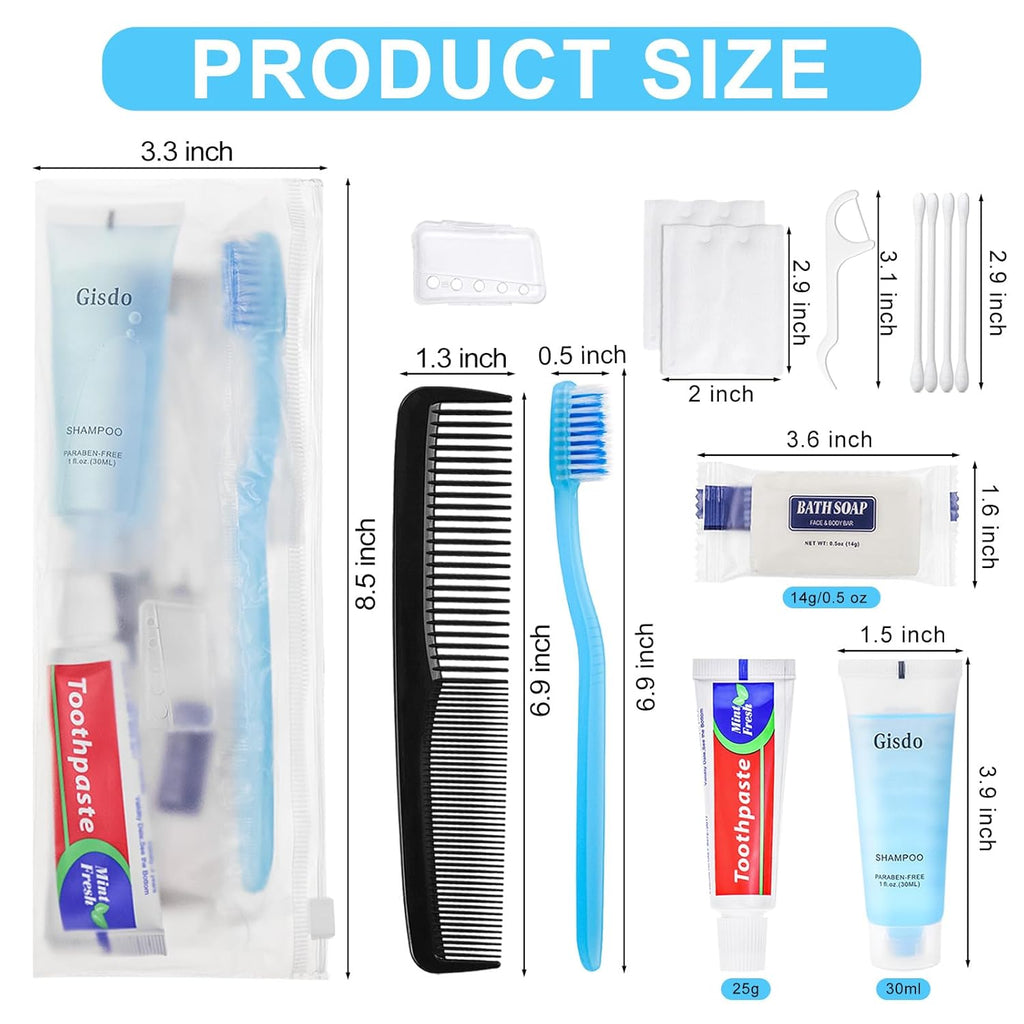 15 Kits Basic Toiletry Kits Homeless Personal Hygiene Kit Bulk Homeless Care Package Supplies Travel Toiletry Kit Homeless Hygiene Kit Bulk for Men Women Charity Toiletry Bag(10-IN-1)