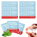 Denture Cleaner Wipes Disposable Teeth Gum Retainer Wipe Oral Care, Tooth Gums Cleaning Dental Dentures Tablets, Denture Adhesive Food Debris Braces Stain Odor Remover for Adults Elderly Mint 200 Pcs