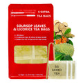 Soursop Leaf Tea with Celastrus Hindsii & Licorice - 55 Count (+5 Tea Bags) - 4.44 oz, Bamboo Tong Include, Re-Steep Corn Based Tea Bags, Natural Herbal Tea for Comfort Relax
