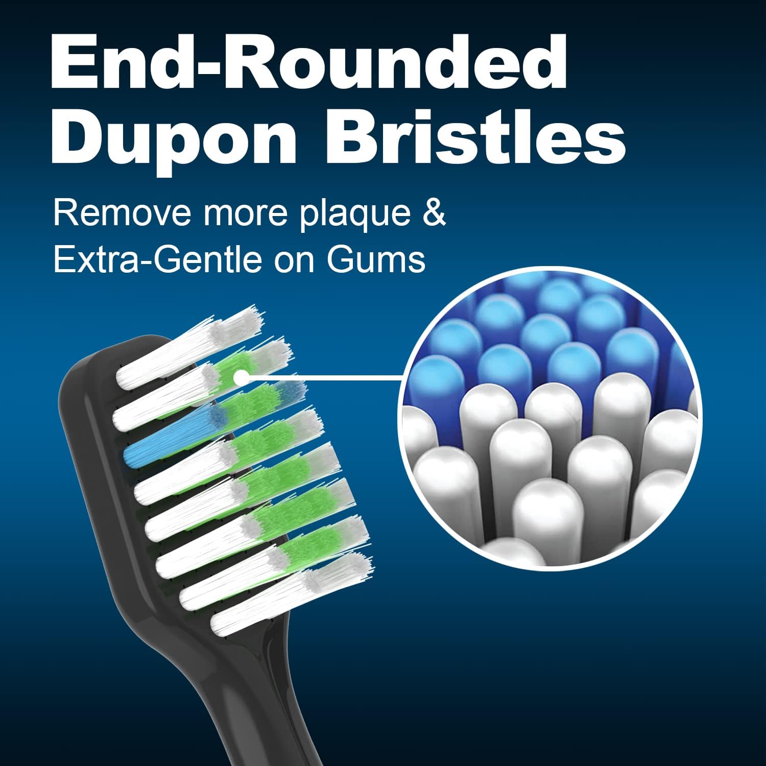 Replacement Toothbrush Heads 10 Pack Only for AquaSonic Duo and for Home Dental Center,5 Black+5 White，Not for AquaSonic Other Series