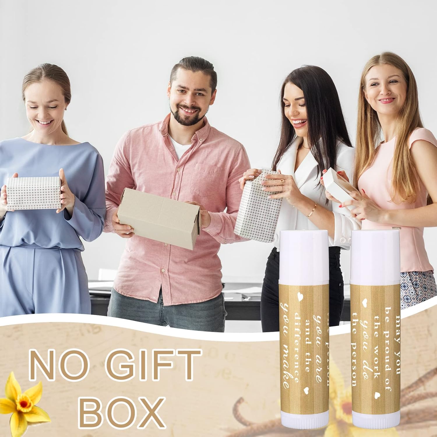 Demissle 36 Pcs Thank You Lip Balm Appreciation Gifts Bulk Inspirational You're the Balm Vanilla Ingredients Lips Care for Thanksgiving Christmas Appreciation Favor Employee Coworker Volunteer