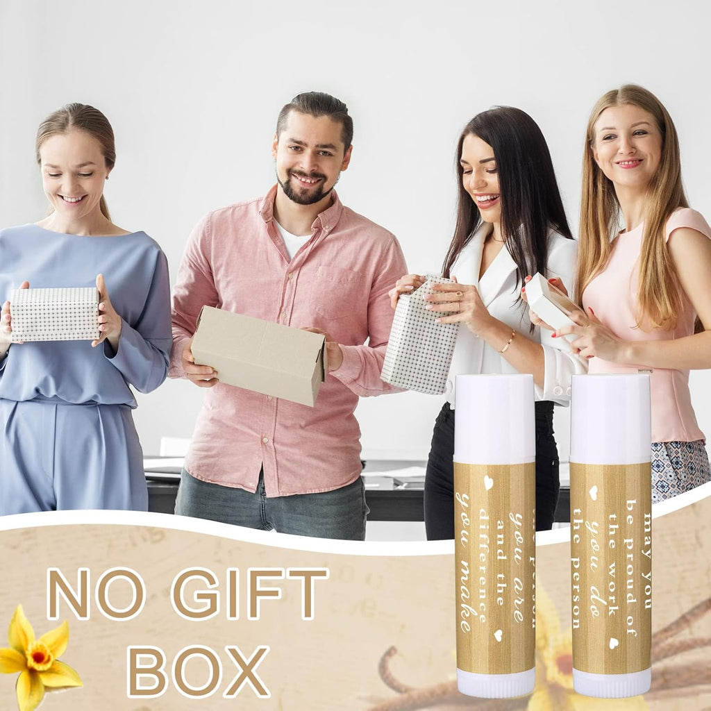 Demissle 12 Pcs Thank You Lip Balm Appreciation Gifts Bulk Inspirational You're the Balm Vanilla Ingredients Lips Care for Thanksgiving Christmas Appreciation Favor Employee Coworker Volunteer