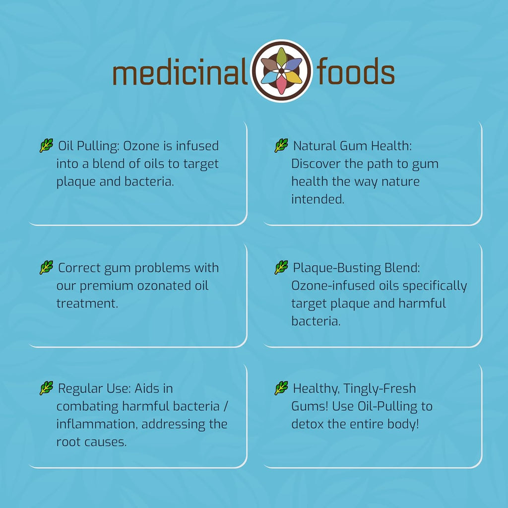 Medicinal Foods Gumtite Ozonated Mouthwash Oil | Natural Treatment for Gum Health | Oral Care | Gum Inflammation Relief | Plaque Prevention | Fight Bad Breath | Gum Repair & Dental Health