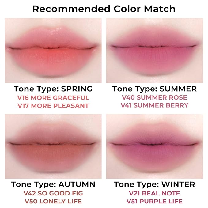 BBIA Last Velvet Tint NEW - Soft Creamy Matte Finish Lip Stain, Blur Effect & Velvety Texture, Long-Lasting, High Pigment, Non-Drying, Vegan, Korean Lip Makeup (V40 SUMMER ROSE, Pack of 1)