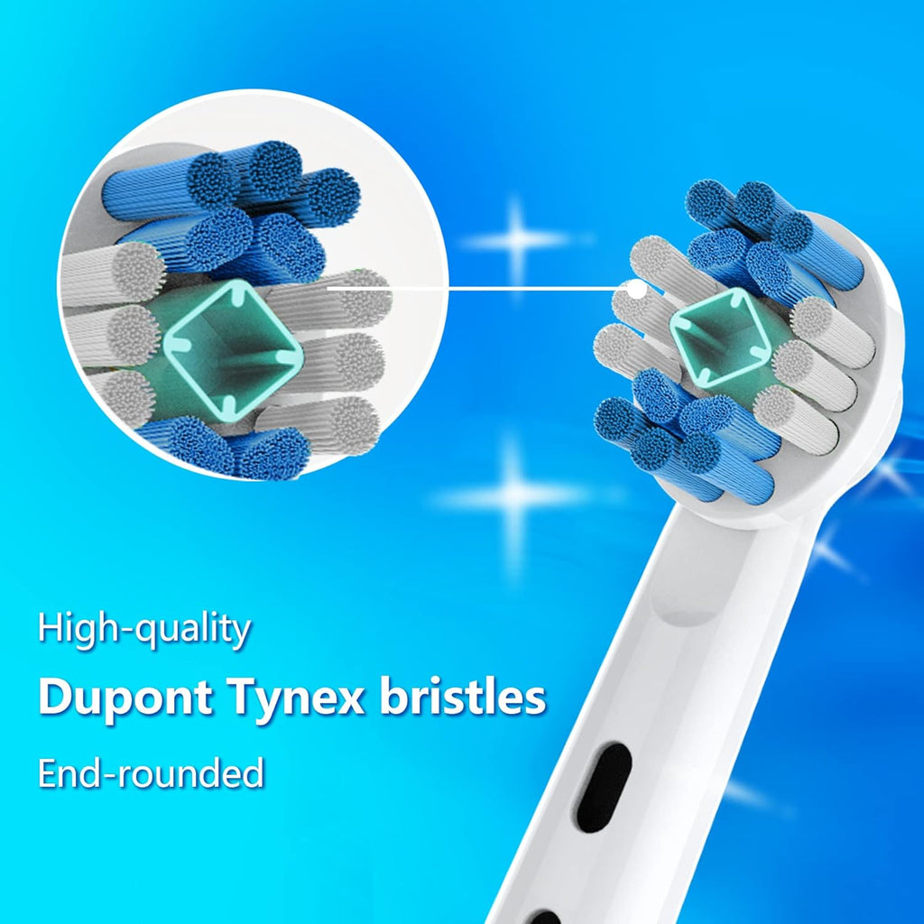 Replacement Brush Heads Compatible with Oral B Electric Toothbrushes, 8 Count, Polishing Cup, Replace 3D White Head, Refills for Braun Model 3756 3757 3765 4729 DB4010