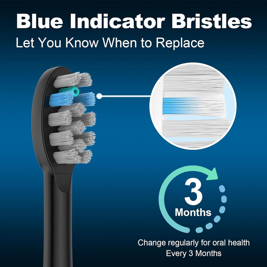 3 Pack Toothbrush Replacement Heads Compatible with WaterPik Sonic Fusion 2.0, FitMount Flossing Brush Head Fit for Water-Pic SF-01W SF-02W and 2.0 SF-03 SF-04