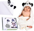 Premium Hooded Towel - 500GSM Viscose derived from Bamboo Cotton Baby Towels - Ultra Soft & Absorbent, Extra Large 35” x 35”, Hypoallergenic, Machine Washable Toddler Towel - Panda