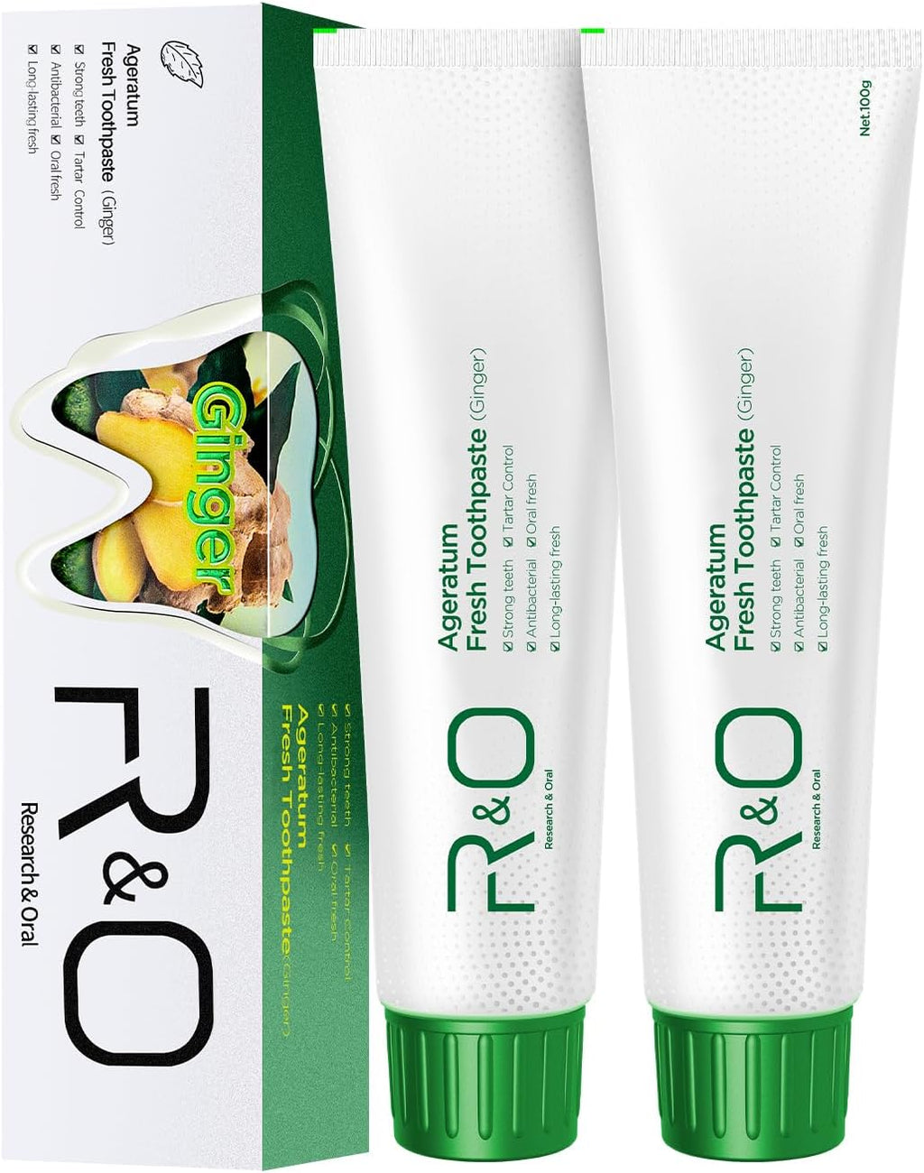 R&O Ginger Mint Fresh Toothpaste, 3.53 oz - A Miracle for Oral Hygiene, Maintains Fresh Breath, Relieves Oral Discomfort, Removes Dental Plaqu(2)
