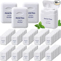Mimorou 60 Pack Dental Floss Bulk Mint Flavored 50m Each Travel Dental Floss Oral Care for Teeth and Gum Protection(White)