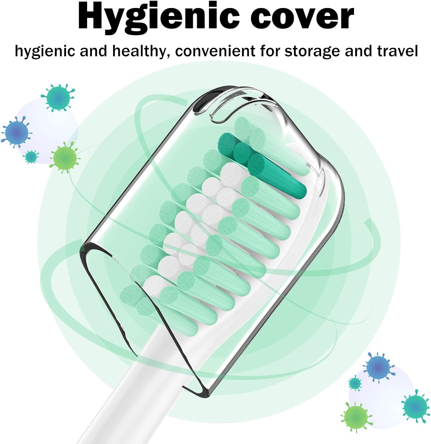 Toothbrush Heads for Philips Sonicare Replacement Brush Heads Medium Soft Dupont Bristles Electric Toothbrush Replacement Heads Fit E-Series Essence Xtreme Elite Advance and CleanCare, 2 Pack, White