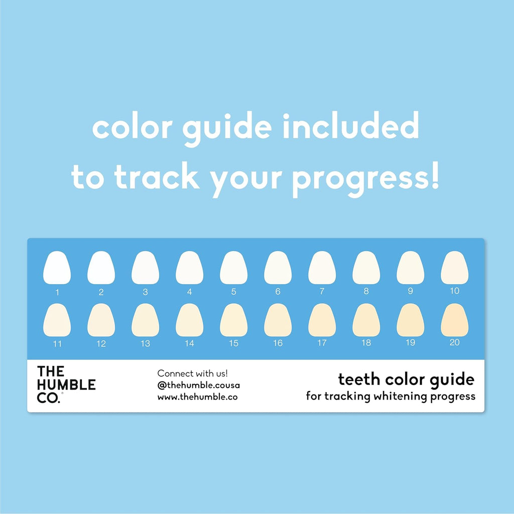The Humble Co. Advanced Whitening Strips – Sensitive Teeth Whitening Strips, Enamel Safe and Peroxide Free for Sensitive Teeth, Vegan and Cruelty Free (14 Treatments, 28 Count)