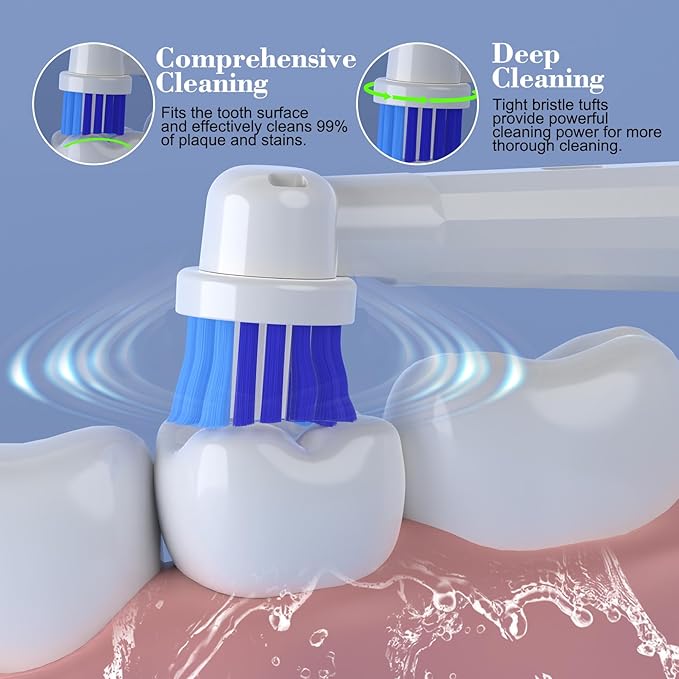 Replacement Heads Compatible with Oral B Braun Electric Toothbrush, 10 Pack Toothbrush Head Refill, EB20